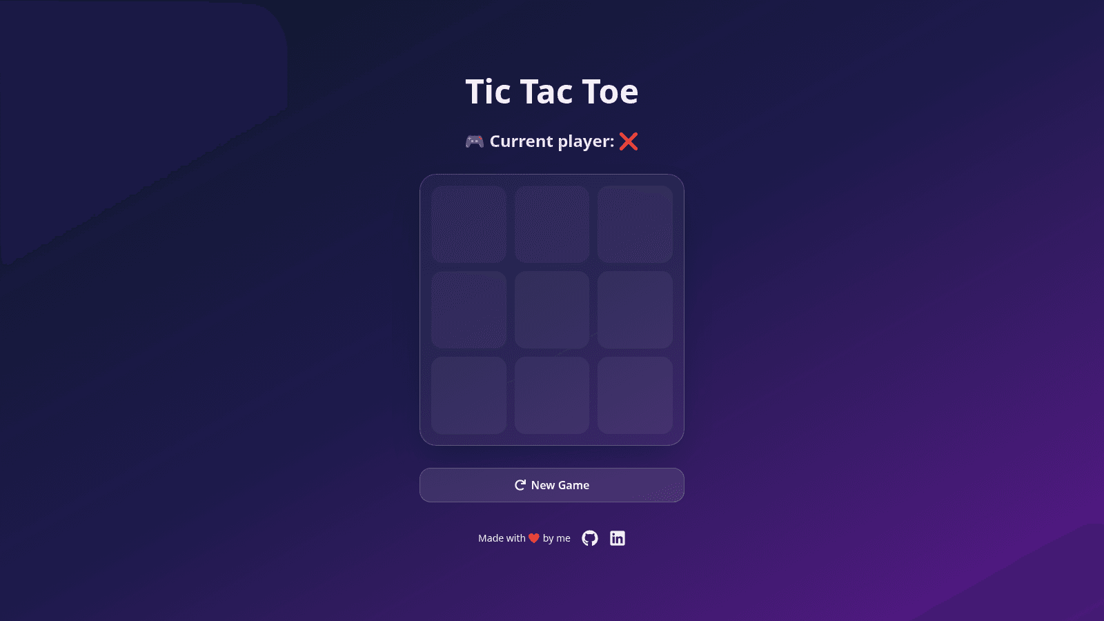 Preview of Tic Tac Toe